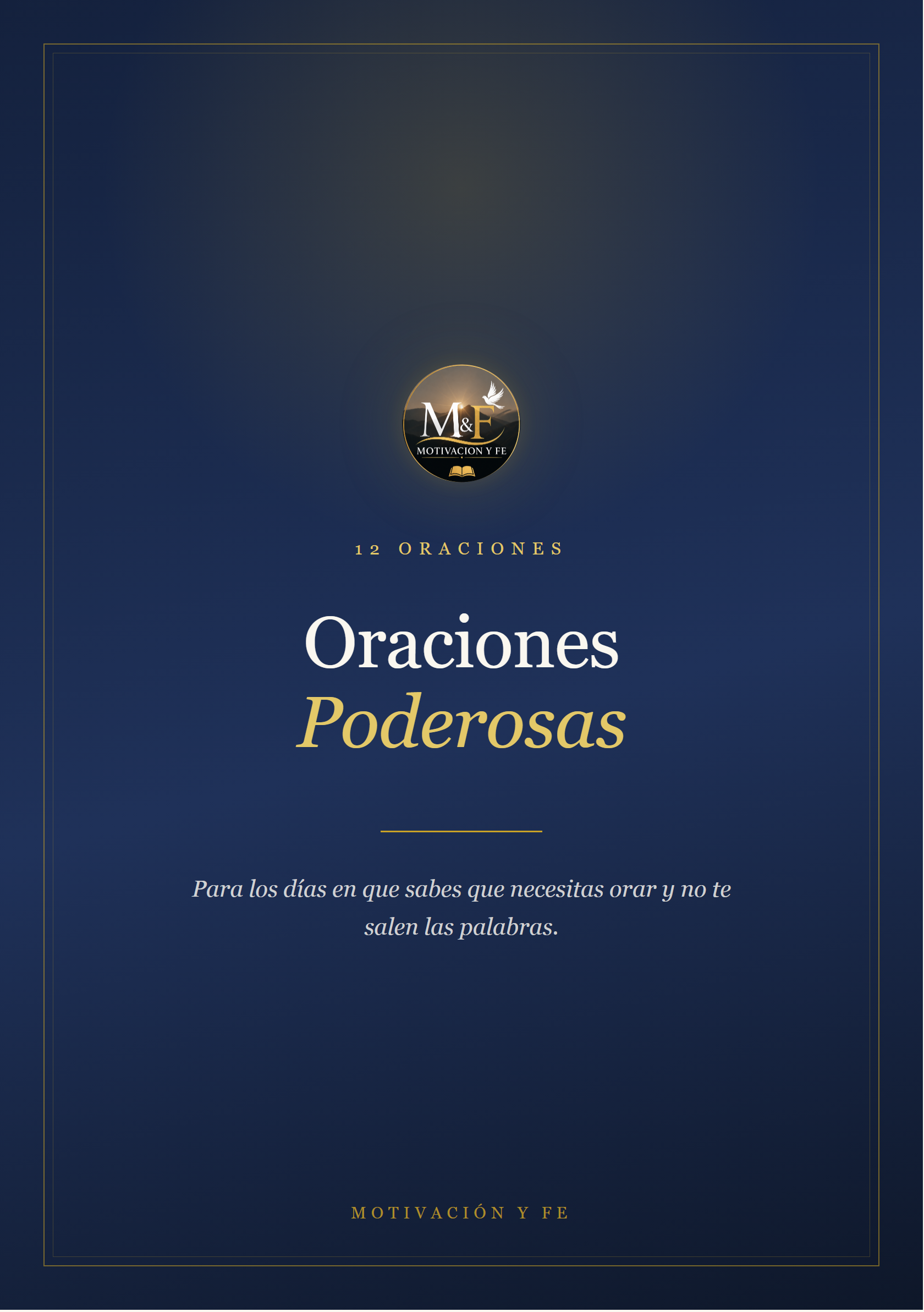 Portada de Oraciones Poderosas — 12 oraciones cristianas en PDF para la ansiedad, la deuda, la enfermedad y el perdón